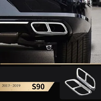 Auto-pribora za Volvo 2017-2019 S90 ispušne cijevi rep grla od nehrđajućeg čelika ukrasni poklopac auto naljepnice