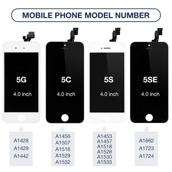 Ažurirano Kvalitetan Ekran Za iPhone 5 5S SE 5C LCD zaslona osjetljivog Na Dodir Digitalizator Sklop Klasa AAA+++ Zamjena Bez mrtvih Piksela