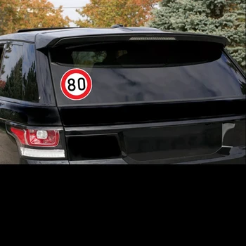 B-0075# Ograničenje brzine (80 km), Ø 16 cm Samoljepljive naljepnica Naljepnica za auto Vodootporna Auto dekori