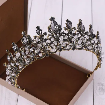 Berba Vjenčanje ukras za kosu u stilu baroka Pribor za žene Kristalna Vjenčanja Tijara i krunu sa štrasom Vijenac Nevjesta šlem BH