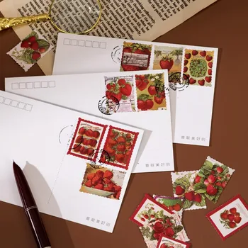 Besplatna dostava 56 kutije od jagoda Crvene Naljepnice Kawaii Planer Magazin Dnevnik Scrapbooking Papirnate Naljepnice Celina za djevojčice