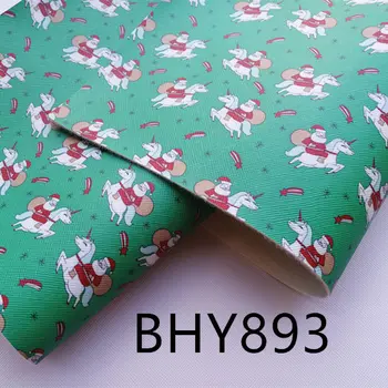 Besplatna dostava A4 20*33 cm crtani Božićni print sintetička koža tkanina za pribor DIY BHY892