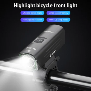 Biciklistička fenjer Vodootporan USB-Punjive Biciklističke svjetla MTB Prednja lampa Svjetla Aluminijski Ultralight Svjetiljku Biciklistička dugo svjetlo