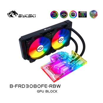 Blok za hlađenje vode grafičkog procesora BYKSKI za NVIDIA GeForce RTX 3080 Founders Edition sa 240 mm radijator /PUMPA /2 kom. Ventilatorom A-RGB Led osvjetljenje