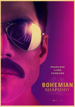 Boemska Rapsodija Queen Freddie Mercury Mjuzikl 2018 Starinski plakat Filma iz Kraft-papir Moderan Dekor Osnovnoj sobe