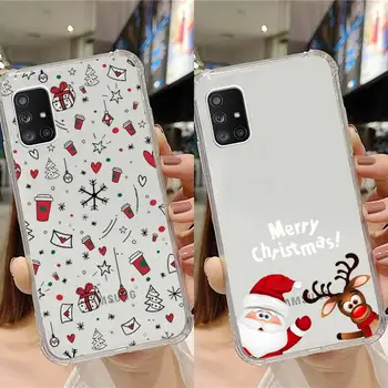 Božićni Torbica za telefon sa Sob božićno drvce Djeda Mraza Transparentno za Samsung Galaxy A S Note 9 11 10 51 50 71 70 80 20 21 30-e godinama ultra plus