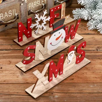 Božićni ukras Drveni ukrasi iz Gruda Noela za ukras kuće površine zanatskih predmeta od drveta za 2021 Božićno Novogodišnje zabave Dječji dar