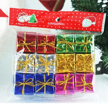 Božićno 12ШТ Mini Poklon Kutija Božićnih Ukrasa Ukras Novogodišnje Dekoracije Viseće Dekoracije Adornos De Navidad