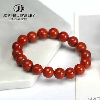 Brand JD Prirodni Prirodni Crveni Jaspis Okrugle Perle, poludrago Kamenje 4-12 mm Narukvice Ženske, Muške Healing Nakit pribor Poklon