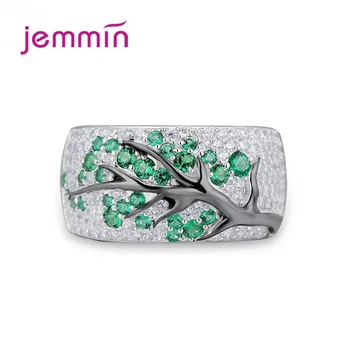 Butik 925 Sterling Srebra Prsten u obliku grana Drveta Za žene Metalni Kamen Anillos Mujer Vjenčanja Vjenčani Nakit Poklon