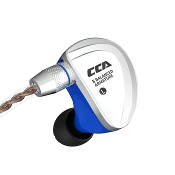 CCA C16 Ožičen Slušalice Odvojivi Kabel 8BA Uravnotežen Sidro U uški ili ušnih Затычках Slušalice S Mikrofonom Monitor Sportski Slušalice