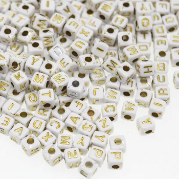 CHONGAI 500 kom. 5 mm Random Pomiješana Slova Abecede Odstojnik Izvlačenja Perle za izradu nakita DIY Ogrlica Narukvica Perle Pribor