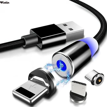 Cijele Magnetski Kabelski priključak 8-pin Konektor Tipa C Micro USB priključak C Priključak Brzo Punjenje Telefona Magnet Punjač Adapter Za iPhone 1 m Kabel Punjača