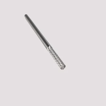 Cilindrična rotirajući напильник od volfram karbida, glava 3 mm i koljenica 3 mm, Syas, dvostruki rez, прецизионная rad.