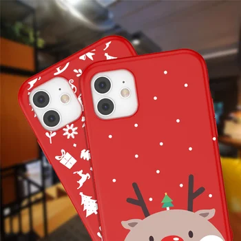 Crtani film Jelen Božićni Torbica za telefon iPhone 11 12 13 Pro XS Max XR X Soft TPU Silikonska torbica za iPhone 7 8 6 6 s Plus Stražnji poklopac