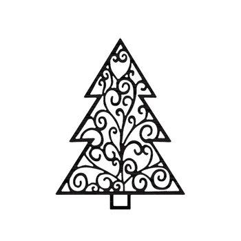 Cvjetni uzorak Božićno drvce Marke za rezanje metala DIY Obrt Razglednica Album za izradu fotografija Matrica za Scrapbooking Umrijeti Novi 2021