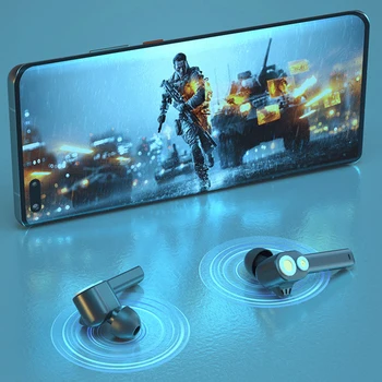 D18 Bluetooth 5,0 Slušalice s dvostrukim Pokretne Svitka Teška Bas Антишумовая Vodootporne Punjiva Bežični Sportski Glazbena slušalice TWS