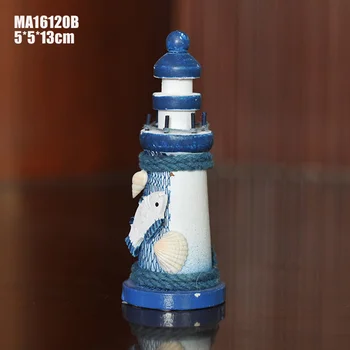 Dekor Svjetionika Morska Morska Model U Mediteranskom Stilu Ručno Oslikana Svjetionik Morska Riblja Mreža Umivaonik Plutača Dekor - Veličina