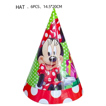 Disney Crvena Minnie Odmor Potrepštine Dječak Rođendan Jednokratna Posuđe Set Proizvodnja Tanjur Šalica Ubrus Ukras za Tuširanje djeteta