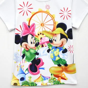 Disney je Beba Ljetna Odjeća za djecu Djeca Djevojke Slatka Mickey Minnie Mouse Uzorak Košulja Top Suknja Komplet odjeće Casual Komplet za djevojčice