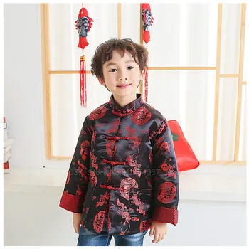 Dječaci Klasicni Kineski Stil Odijelo Tan 2020 Nova Godina Odijelo Vez Zmaj Ханфу Kaput Dječje Tradicionalni Orijentalni Odjeća Jakne