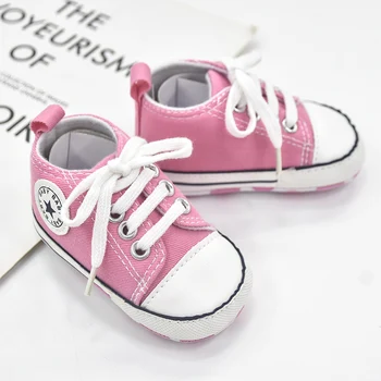 Dječje cipele za prve ходунков 0-12 mjeseci Proljeće Ljeto Jesen čipka-up Unisex Stil odmor Cipele za novorođene dječake Cipele za djevojčice
