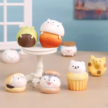 Dječje hrane Igra Trgovine Slijepa Kutija Stolni Lutka Mini-Ukrasi Tortu Mačka Čokoladni Keks Torta Dekor Poklon Za Rođendan