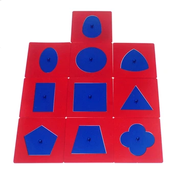 Dječje Igračke, Materijale Montessori Profesionalnu Kvalitetu Skup Metalnih Umetaka/10 Predškolsko Obrazovanje Predškolskom Geometrijskih Figura