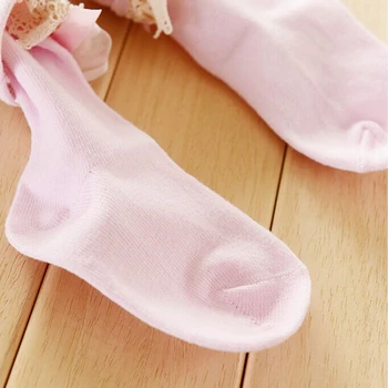 Dječje čarape za djevojčice, Dječje čarape do koljena s čipkastim dječjim гетрами Хлопчатобумажный stil Princeze