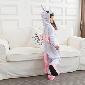 Dječji Kostimi za Halloween Crtani Životinja Anime Stitch Panda Dinosaur Cosplay Odijelo Фланелевая College Dječak Djevojčica Пижамный odijelo