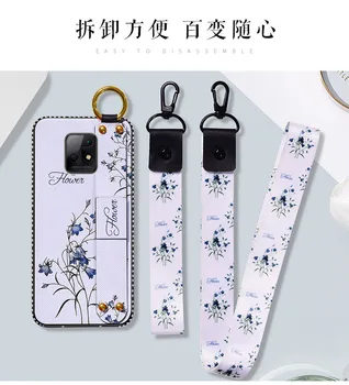 Držač za narukvicu s dijamantima Torbica za telefon Xiaomi Redmi Note 9S 8 9 9T K40 Mi 10 10T 11i 11 Lite Poco F3 M3 X2 F2 Pro Torbica s cvijećem