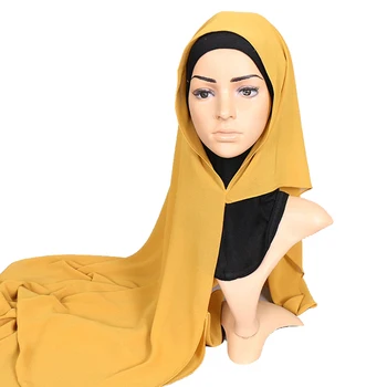 Dvostruka petlja шифоновый hidžab, marama ženski muslimanske marame i oblozi glavobolje šalovi muslimanski maramicu Malezija hidžab ženski rubac