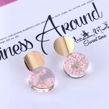 FNIO Korejski trendi naušnice za žene Staklena kugla Star metalne latice sa šljokicama Naušnice za djevojčice Poklon za Valentinovo Nakit