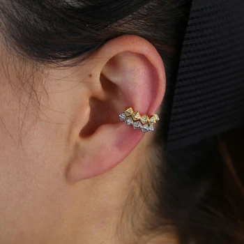 Geometrijski cz rivet trn spot za naušnicu bez piercing trendy ženske uho pljuska 1 kom.