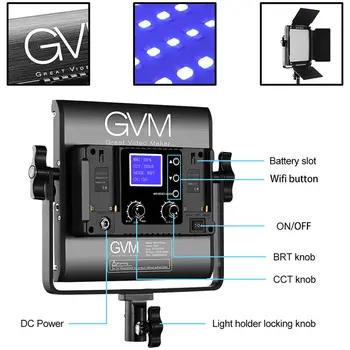GVM 800D-RGB Видеосветка fotografije Led rasvjeta Rasvjeta foto-studio Za fotografiju pucati Fotoaparata Ispis Fotografije
