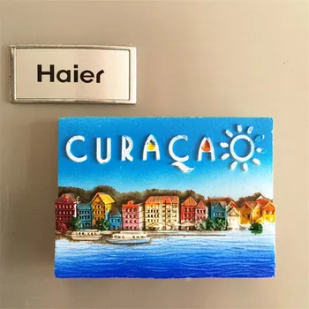 Holandija 3D Magnet Za Hladnjak Turističkih Suvenira Curacao Primorski Krajolik Hladnjak Magnetne Naljepnice, Dekoracije za dom