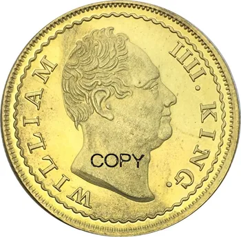 Indija Britanski 2 Dva Мохура zlatnik Wilhelma IV Латунная metalni prijenos novčić