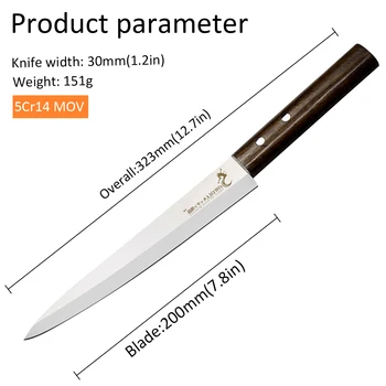Japanski Nož Za Sushi Kuhinjski Nož Sashimi Od Lososa Дамасский Nož Višenamjenski Nož Za rezanje Inox Dva Noža Kuhar