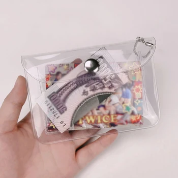 Jednostavna Šarene torba od PVC-a za fotografije Nositelj kreditne kartice i osobne iskaznice Torbica-organizator Novčanik Vodootporan Prozirni Novčanik za kovanice za Bag za ključeve