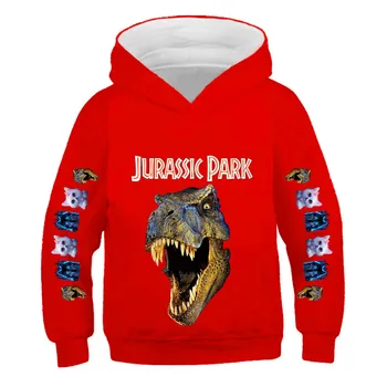 Jesen Zima Djeca Dugi Rukav Jurassic Park Dinosaura Hoodies Crtani Dječaci Hoodies Odjeća Dječji Top Dječje Odjeće 4-14 godina