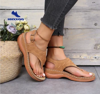 Jesenje cipele na танкетке za žene Sandale na visoku petu Ljetnu obuću 2021 Flip-flop Chaussures Ženske sandale na platformu Plus Veličina 35-43