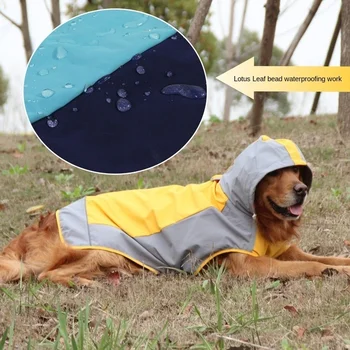 Kabanica za pse Vodootporne Kiša odjeća sa Reflektirajuća traka Odjeća za kućne ljubimce Kaput za Velike Srednje Male Pse Zlatni Retriver Labrador