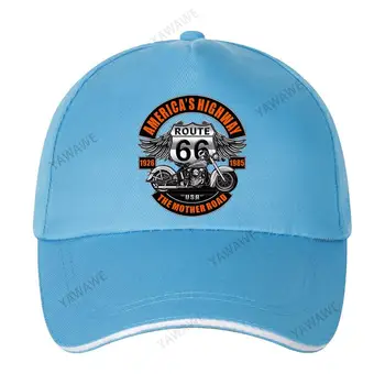 Kapu Proljeće Ljeto Monotono šešir od sunca Americas Highway Route 66 yawawe brand Hip-hop Riblja šešir