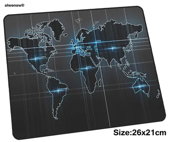 Karta svijeta podloga za miša 26x21 cm gaming podloga za miša veliki геймерский mat sa blokiran ruba gaming računalo stol tipkovnica padmouse Kvalitetan gaming miš
