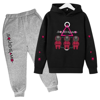 Koreja Lignja Igra Majica s kapuljačom za dječake Moderan sportski kostim za djevojčice Majica Hoodies Dječje odjeće u stilu hip-hop dječaka/djevojčice pulover Kaput Kawaii Kit