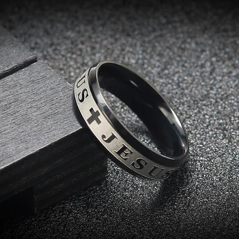 Korejski prsten Za mlade Pismo Prsten Križ Metalni Prsten Muška pečatni Luksuzne Muške Pribor Za djevojčice Zlatar Od Nehrđajućeg Čelika Peru