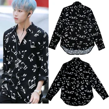 Kpop GOT7 Ulica odjeća crna modni kardigan košulja dugih rukava hip-hop korejski ljetne majice pamučne svakodnevne ženske bluze Harajuku