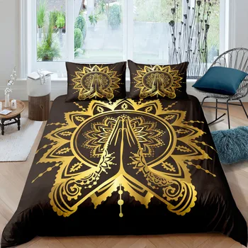 Kućni Tekstil Luksuznih 3D Tajanstveni Print Mandalu Deka Kit 2/3 kom Jastučnicu Komplet posteljinu AU/EU/UK/US Veličina Kraljica i kralj