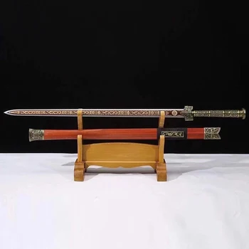 Kućni Ukras Pravi Čeličnih Mačeva Tradicionalne Kineske Mačevi Dinastije Han Ručno Kovanje T10 Čelik Full Tang Oštrica Ručka Od Legure