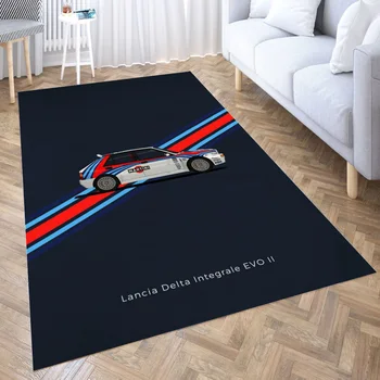 Lancia Delta Integrale 3D Print soba Spavaća soba Neklizajući plišani miš poda Home Moderan Tepih Tepisi Nove Дропшиппинг